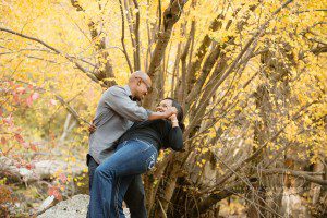 Engagement pictures taken in Big Cottonwood Canyon UT