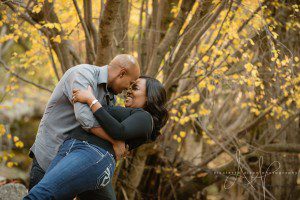 Engagement pictures taken in Big Cottonwood Canyon UT