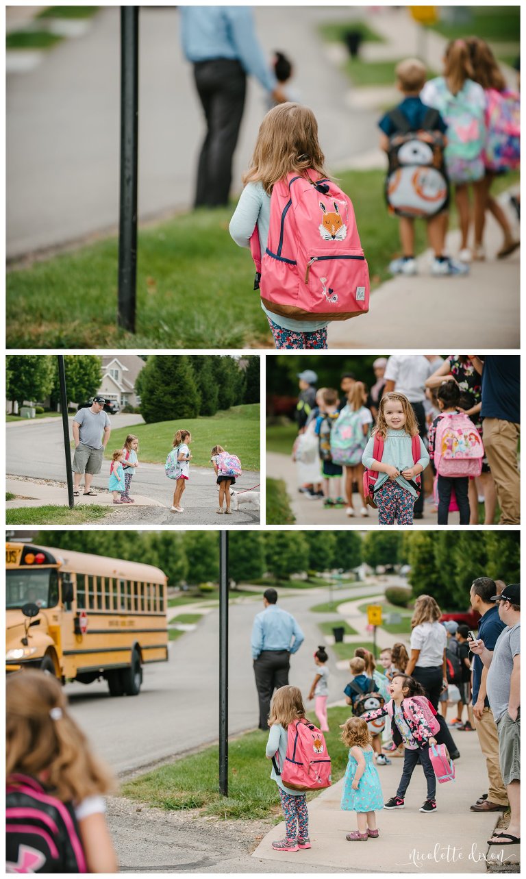 Pittsburgh Lifestyle Photographer documents bus picking kids up 