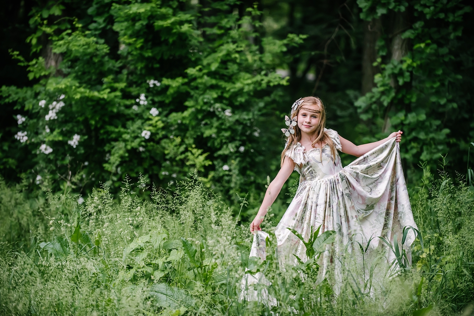 Child dancing in field in Pittsburgh PA