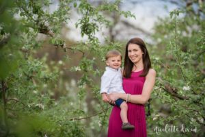 Pittsburgh Family Portrait Photographers | Mother Holding Son in Apple Orchard
