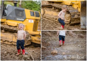 Pittsburgh Children's Photographers | Child playing in the mud