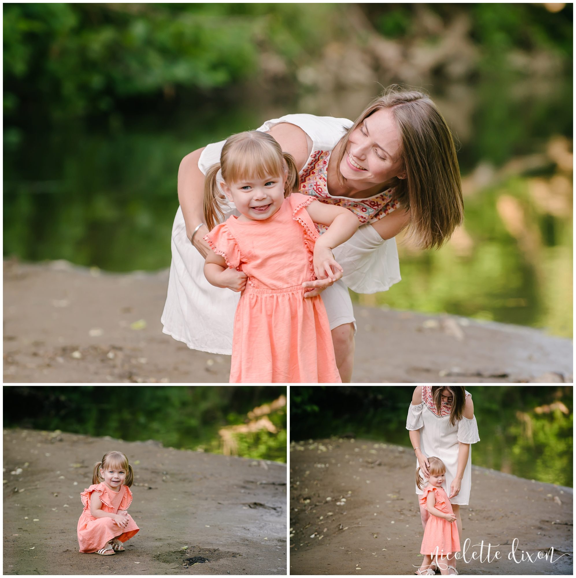 Family Photographers Pittsburgh PA | Mom tickling her daughter 