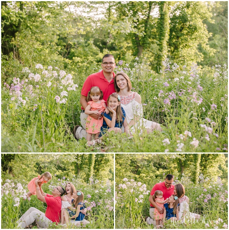 Family Photographers Pittsburgh PA | Family playing together in a field