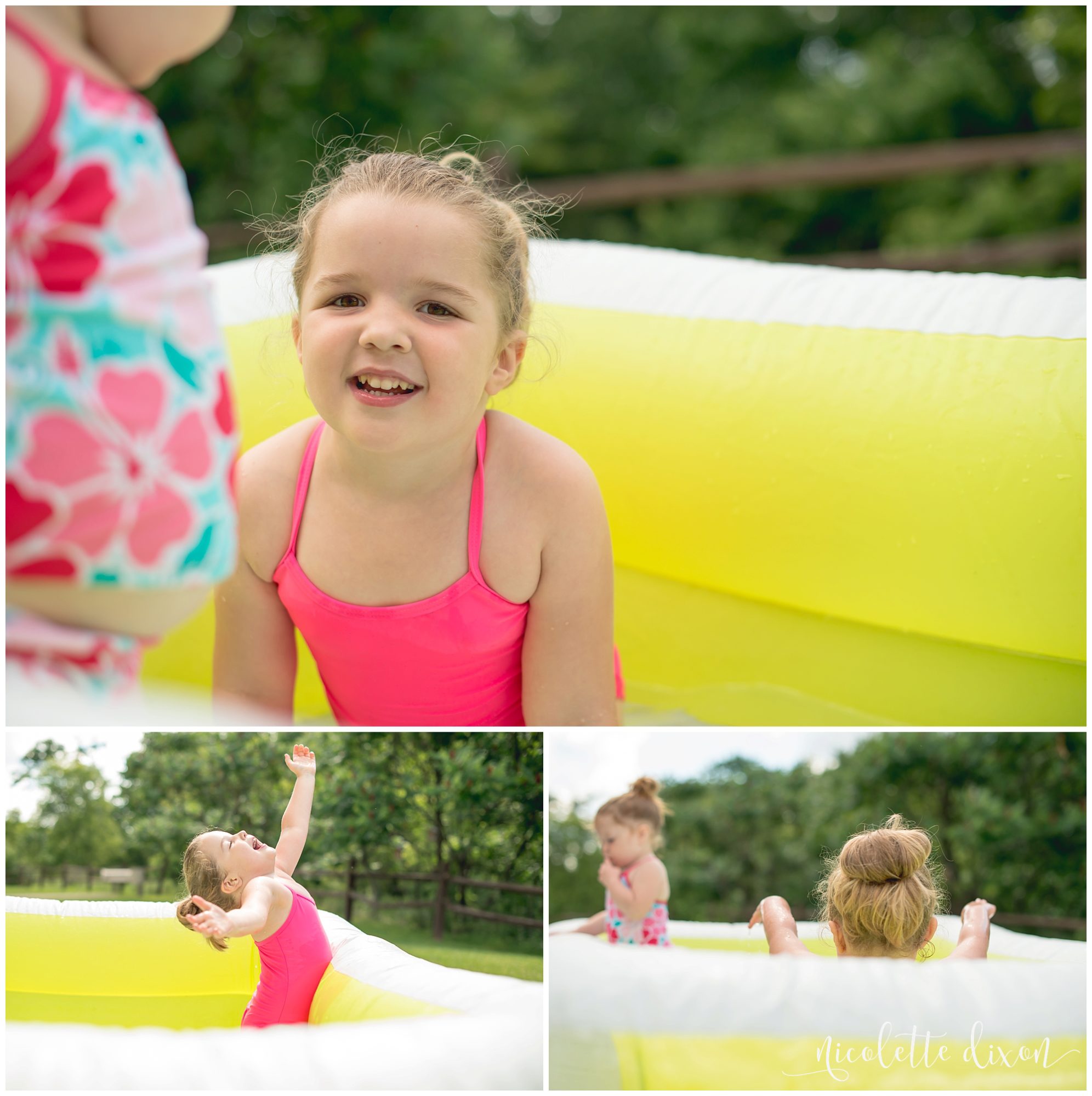 Girls playing in pool at home near Pittsburgh