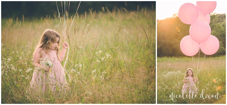 Girl standing in field in Sewickley Heights Borough Park near Pittsburgh