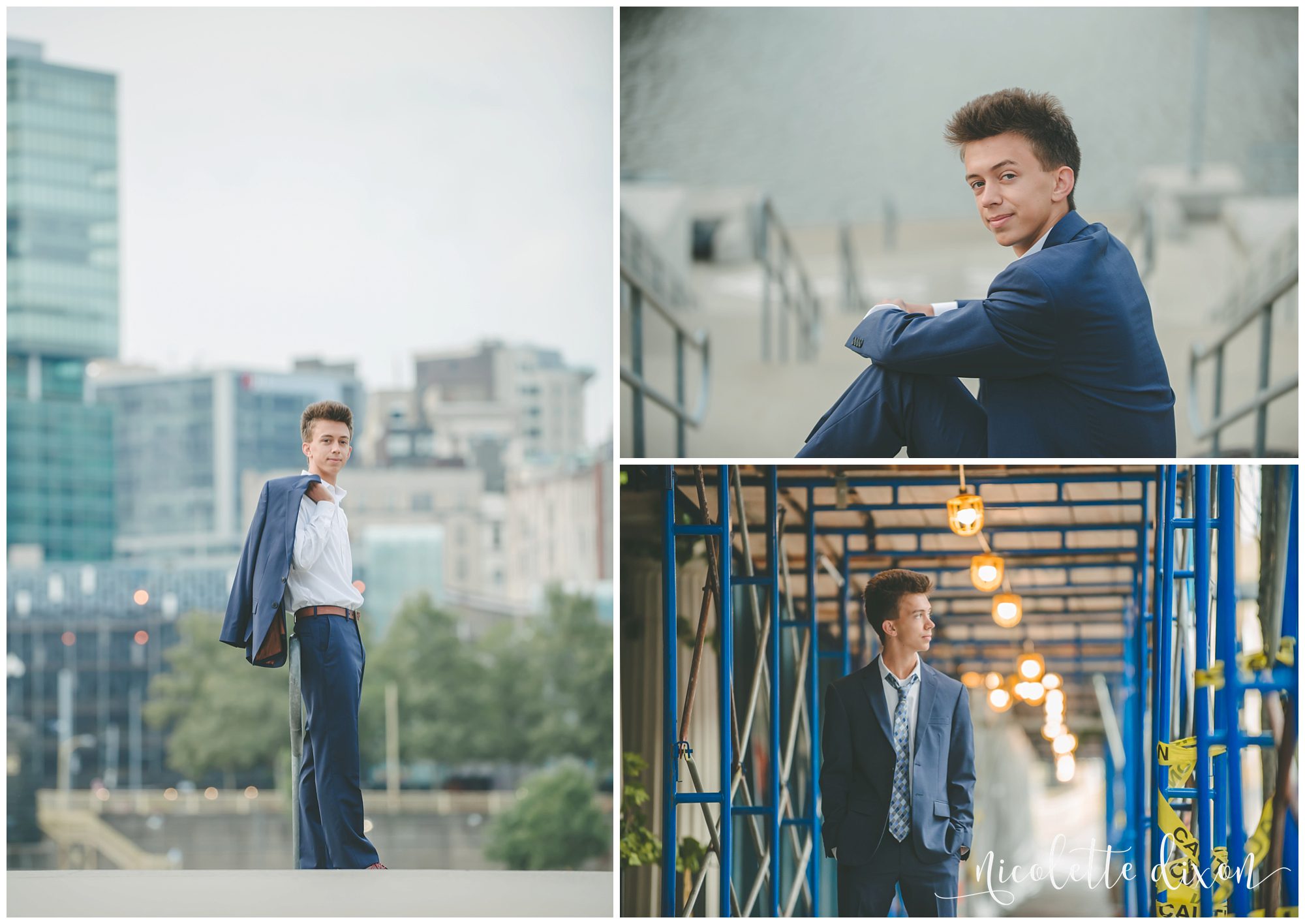Senior Standing with Downtown Pittsburgh Skyline in Background