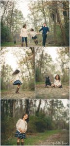 Girl dancing with mom and dad at Sewickley Heights Borough Park near Pittsburgh
