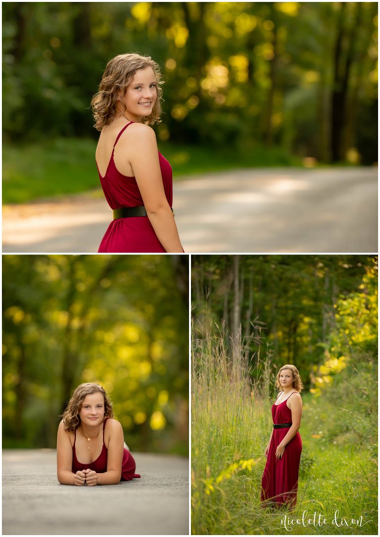 Moon Township senior poses in Sewickley Heights Borough Park near Pittsburgh