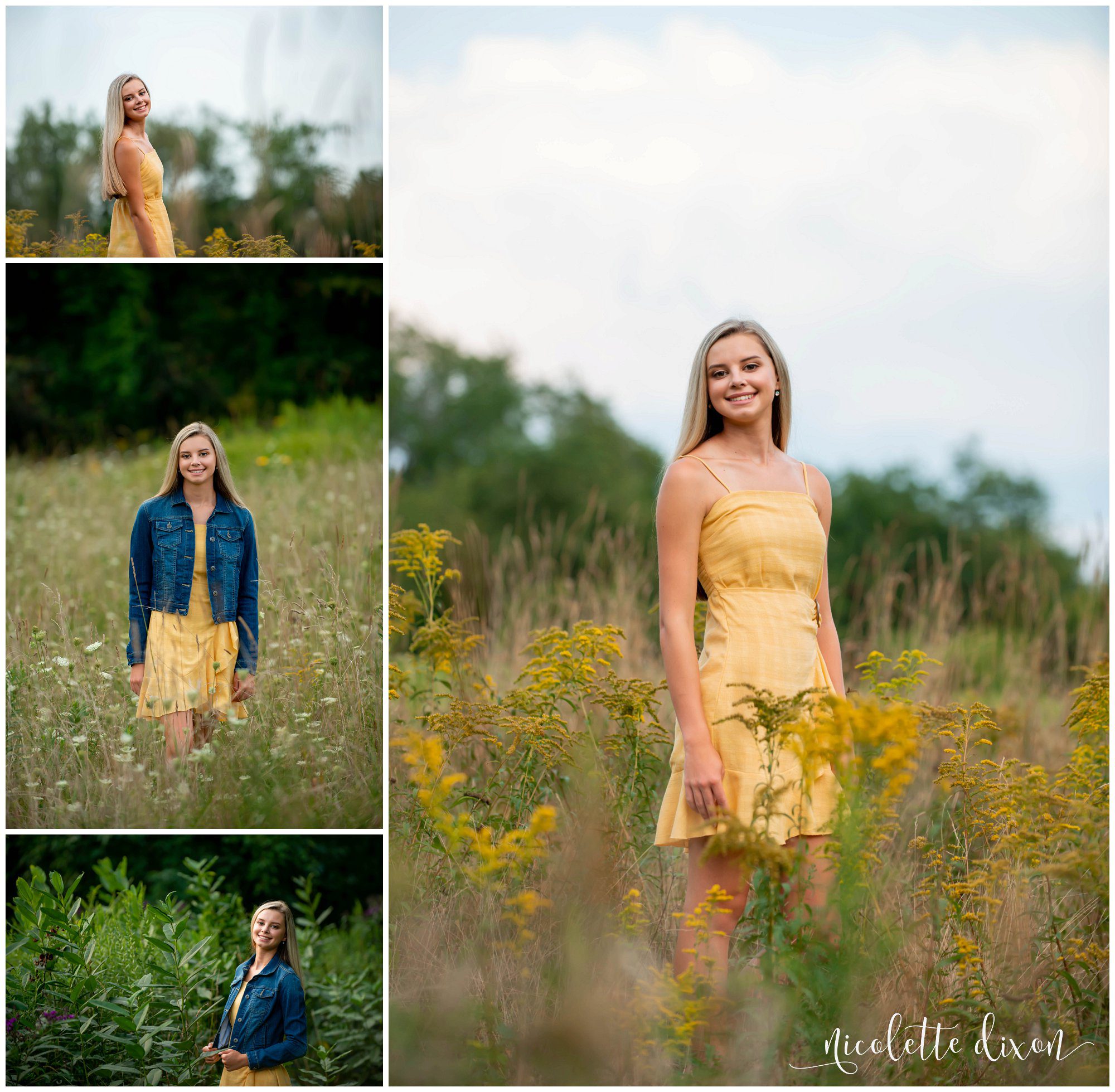 Young woman walks among wildflowers in Sewickley Heights Borough Park near Sewickley