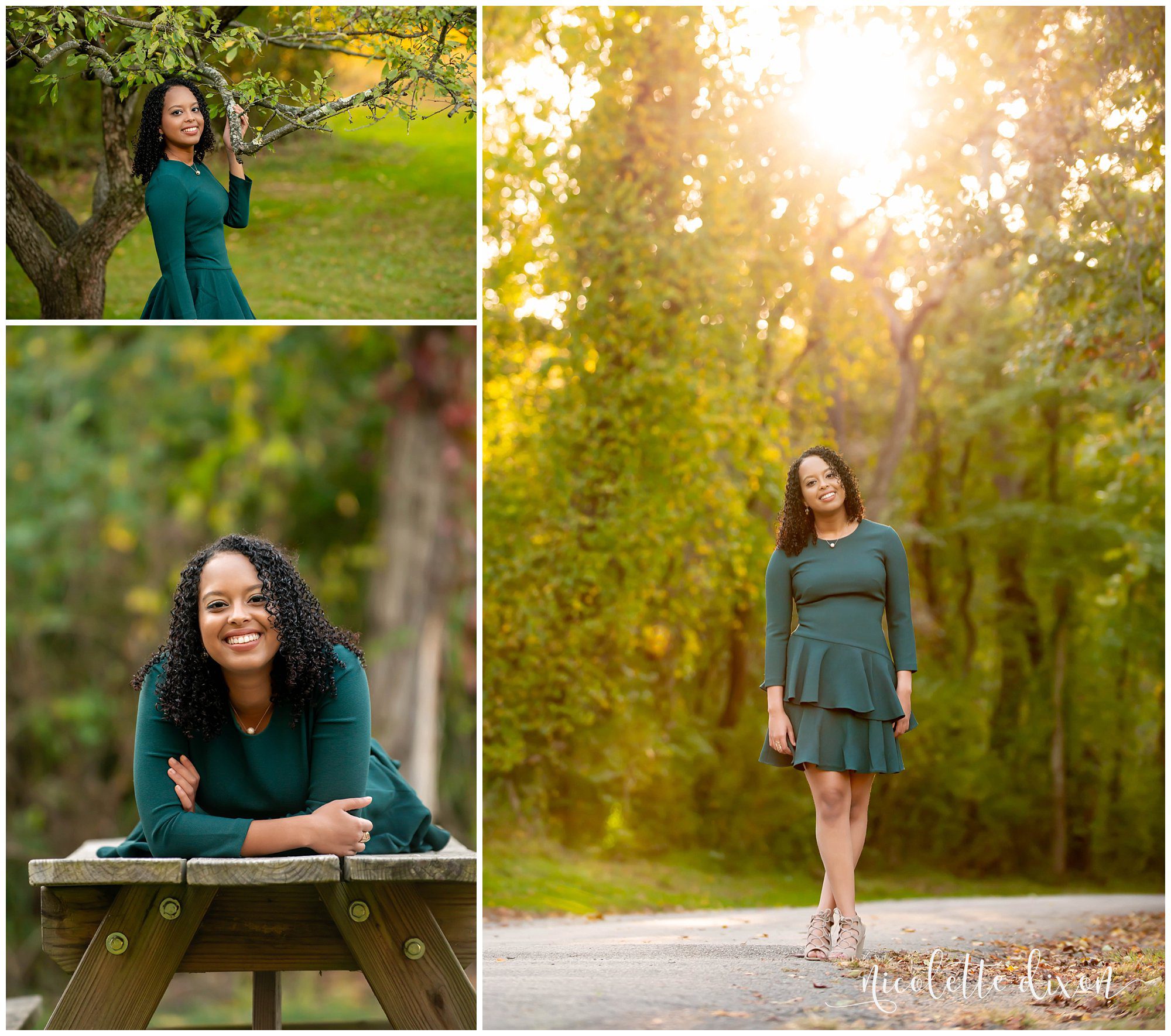 High School Senior Girl Standing on Road in Greensboro NC