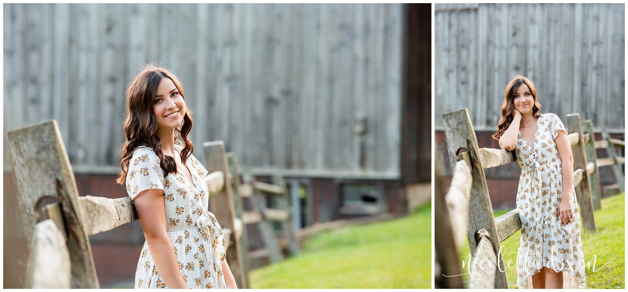 High School Senior Girl Standing in Front of Wooden Fence in Hartwood Acres Mansion near Pittsburgh