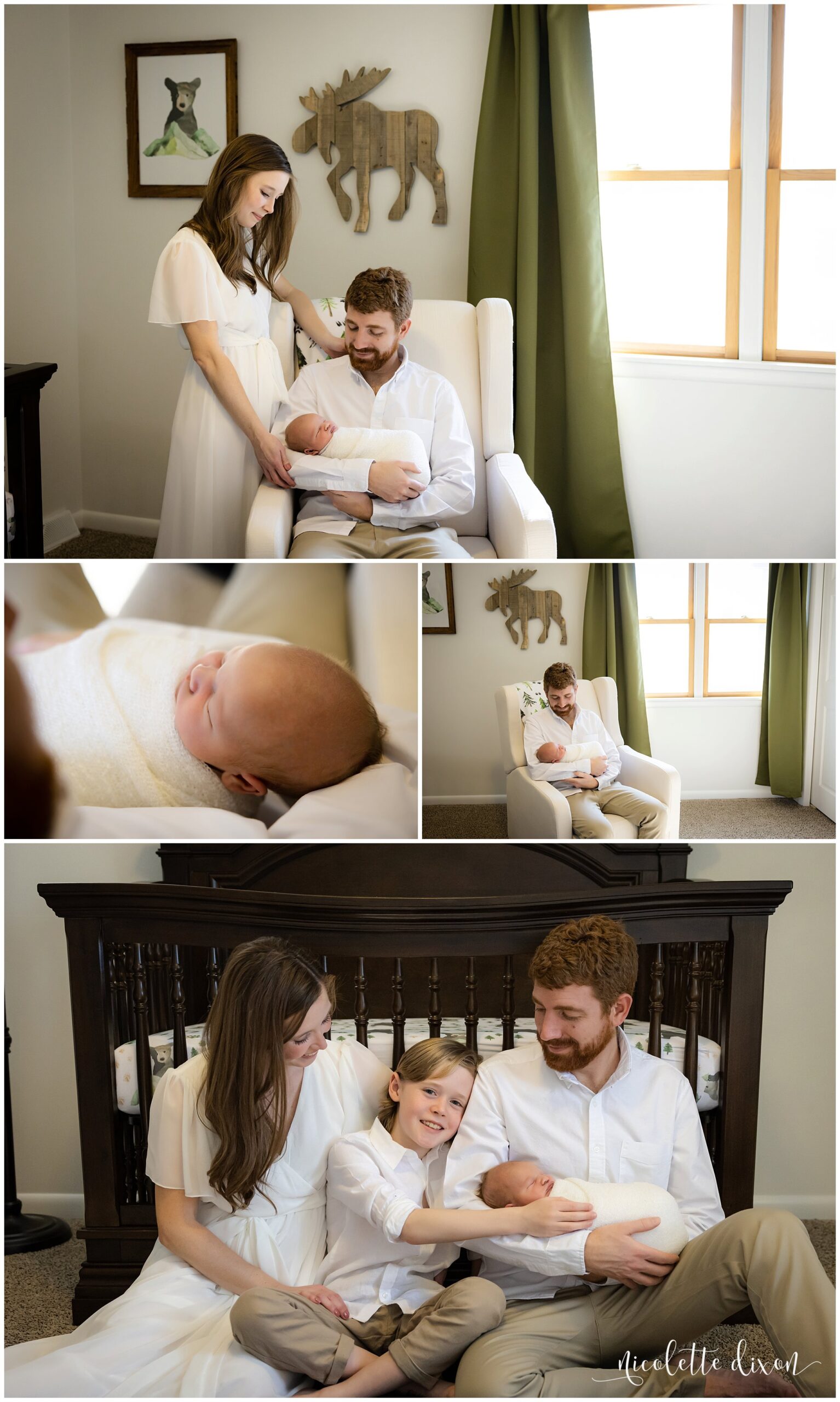 Dad Holding Newborn Baby Boy in Home in Cranberry Township Near Pittsburgh