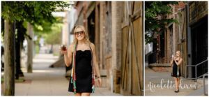 College grad standing in front of bar in Washington near Pittsburgh